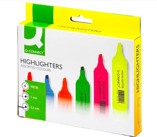 Q-Connect Assorted Highlighter Pens Assorted Colours