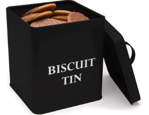 Biscuit Tin Black