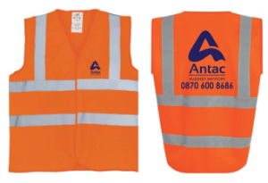 Yoko Hi-Vis Waistcoat Orange 2 x Vinyl F&B