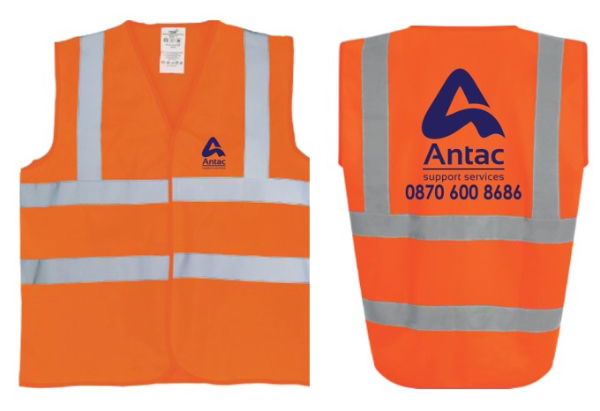 Yoko Hi-Vis Waistcoat Orange 2 x Vinyl F&B