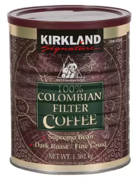 Kirkland Signature 100% Colombian Ground Filter Coffee