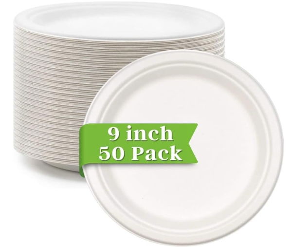 Disposable Round Paper Plates 9"
