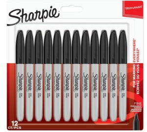 Sharpie Black Perm Marker fine tip