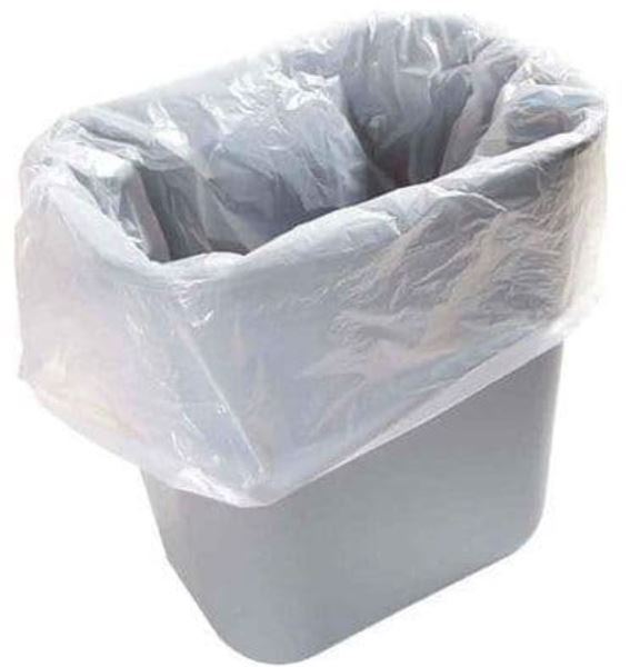 White Square Bin Liners 12x24x24 Heavy Duty 120g